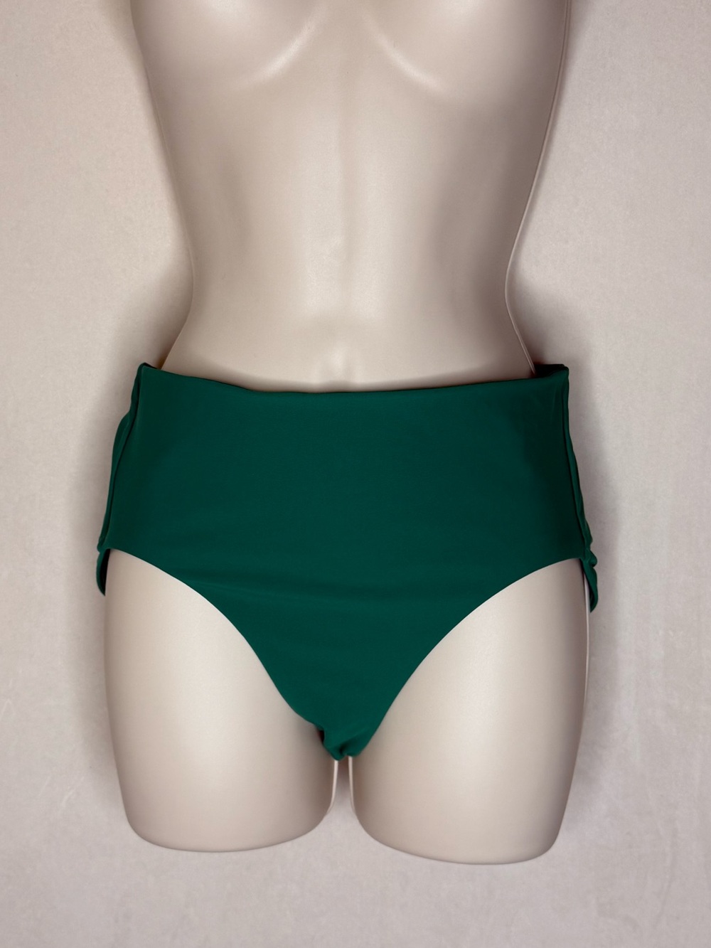 CALIA Mid-Rise Bikini Bottoms in Deep Green